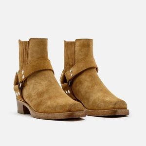 RE/DONE Cavalry boot caramel suede 38